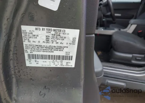 2011 Ford Escape Xlt из США, поврежденный, VIN 1FMCU9D71BKB34290